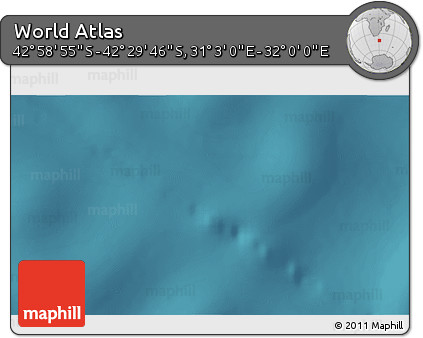 Satellite 3D Map of the Area around 42° 44' 20" S, 31° 31' 29" E