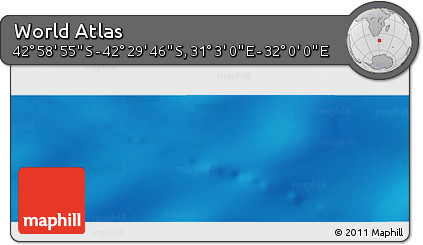 Physical Panoramic Map of the Area around 42° 44' 20" S, 31° 31' 29" E