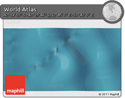 Satellite 3D Map of the Area around 42° 44' 20" S, 33° 13' 30" E