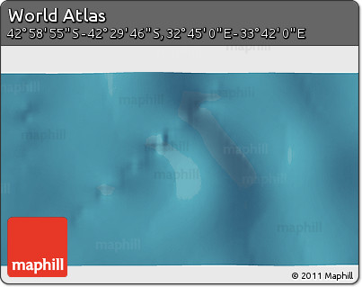 Satellite 3D Map of the Area around 42° 44' 20" S, 33° 13' 30" E