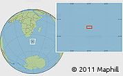 Savanna Style Location Map of the area around 42° 44' 20" S, 33° 13' 30" E