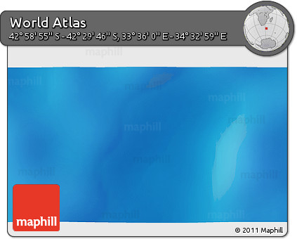 Physical 3D Map of the Area around 42° 44' 20" S, 34° 4' 30" E
