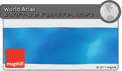 Physical Panoramic Map of the Area around 42° 44' 20" S, 34° 4' 30" E