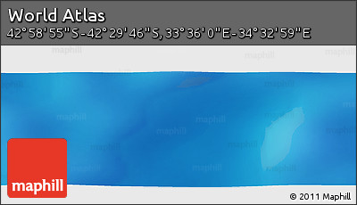 Physical Panoramic Map of the Area around 42° 44' 20" S, 34° 4' 30" E