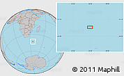 Gray Location Map of the area around 42° 44' 20" S, 36° 37' 30" E