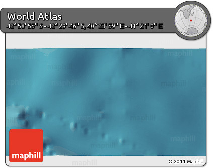 Satellite 3D Map of the Area around 42° 44' 20" S, 40° 52' 30" E
