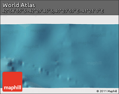 Satellite 3D Map of the Area around 42° 44' 20" S, 40° 52' 30" E