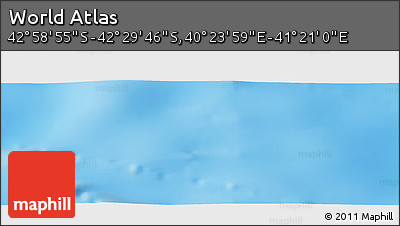 Physical Panoramic Map of the Area around 42° 44' 20" S, 40° 52' 30" E