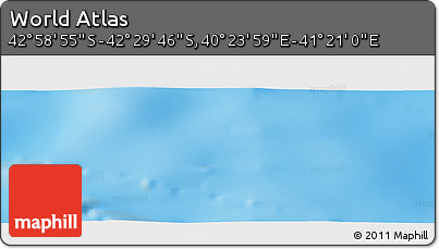 Physical Panoramic Map of the Area around 42° 44' 20" S, 40° 52' 30" E