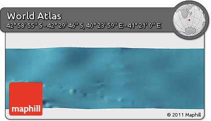 Satellite Panoramic Map of the Area around 42° 44' 20" S, 40° 52' 30" E