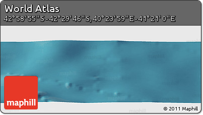 Satellite Panoramic Map of the Area around 42° 44' 20" S, 40° 52' 30" E