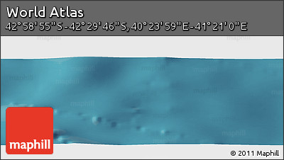Satellite Panoramic Map of the Area around 42° 44' 20" S, 40° 52' 30" E