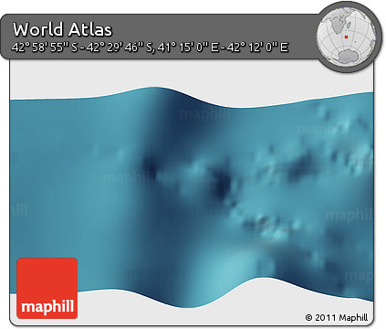 Satellite 3D Map of the Area around 42° 44' 20" S, 41° 43' 30" E
