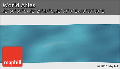 Satellite Panoramic Map of the Area around 42° 44' 20" S, 43° 25' 29" E