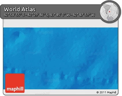 Physical 3D Map of the Area around 42° 44' 20" S, 43° 16' 29" W