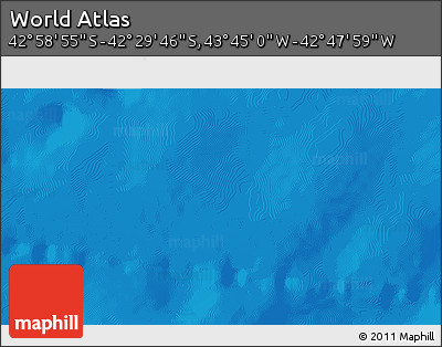 Physical 3D Map of the Area around 42° 44' 20" S, 43° 16' 29" W