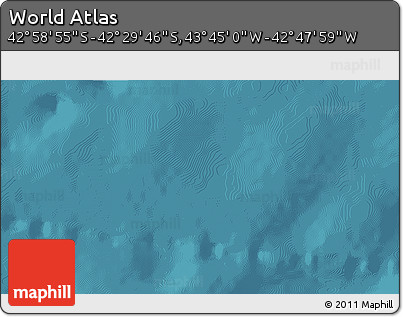 Satellite 3D Map of the Area around 42° 44' 20" S, 43° 16' 29" W