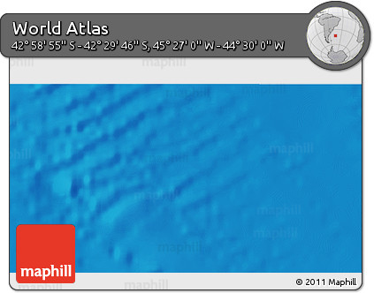 Physical 3D Map of the Area around 42° 44' 20" S, 44° 58' 30" W