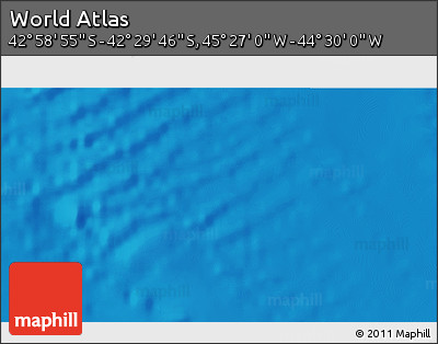 Physical 3D Map of the Area around 42° 44' 20" S, 44° 58' 30" W
