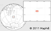 Blank Location Map of the area around 42° 44' 20" S, 45° 7' 30" E