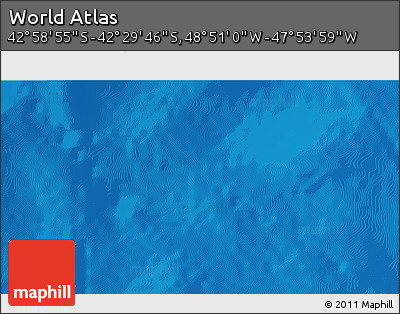 Physical 3D Map of the Area around 42° 44' 20" S, 48° 22' 30" W