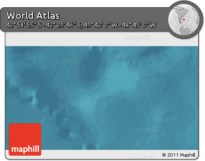 Satellite 3D Map of the Area around 42° 44' 20" S, 49° 13' 30" W