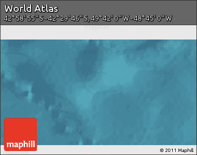 Satellite 3D Map of the Area around 42° 44' 20" S, 49° 13' 30" W
