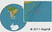 Satellite Location Map of the area around 42° 44' 20" S, 55° 10' 29" W