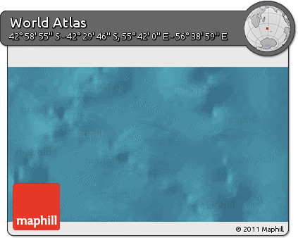 Satellite 3D Map of the Area around 42° 44' 20" S, 56° 10' 29" E