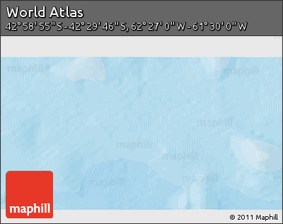 Political 3D Map of the Area around 42° 44' 20" S, 61° 58' 30" W