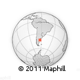 Outline Map of the Area around 42° 44' 20" S, 63° 40' 30" W, rectangular outline