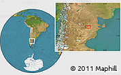 Satellite Location Map of the area around 42° 44' 20" S, 67° 4' 29" W