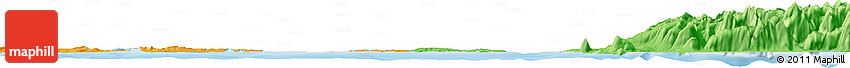 Political Horizon Map of the Area around 42° 44' 20" S, 73° 1' 30" W