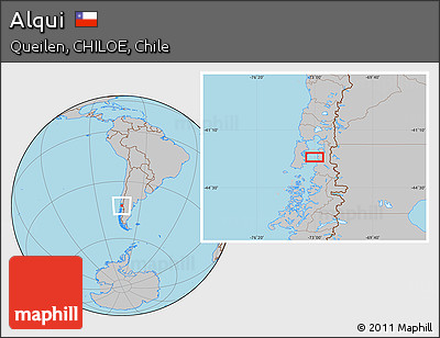 Gray Location Map of Alqui