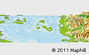 Physical Panoramic Map of the area around 42° 44' 20" S, 73° 1' 30" W