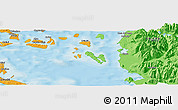 Political Panoramic Map of the area around 42° 44' 20" S, 73° 1' 30" W