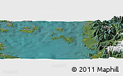 Satellite Panoramic Map of the area around 42° 44' 20" S, 73° 1' 30" W