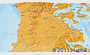 Political 3D Map of Curaco de Vilupulli