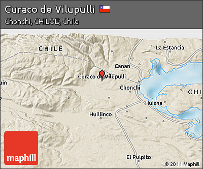 Shaded Relief 3D Map of Curaco De Vilupulli