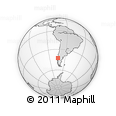 Outline Map of Curaco De Vilupulli, rectangular outline