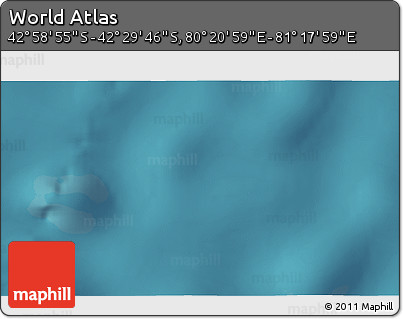 Satellite 3D Map of the Area around 42° 44' 20" S, 80° 49' 29" E