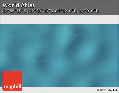 Satellite 3D Map of the Area around 42° 44' 20" S, 81° 40' 30" E
