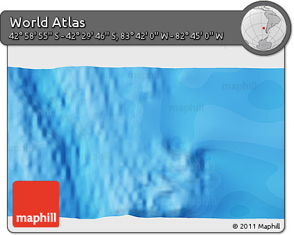 Political 3D Map of the Area around 42° 44' 20" S, 83° 13' 29" W