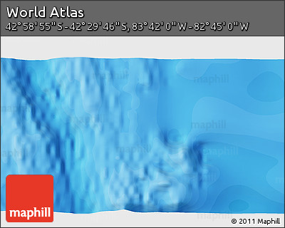 Political 3D Map of the Area around 42° 44' 20" S, 83° 13' 29" W