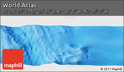 Political Panoramic Map of the Area around 42° 44' 20" S, 83° 13' 29" W