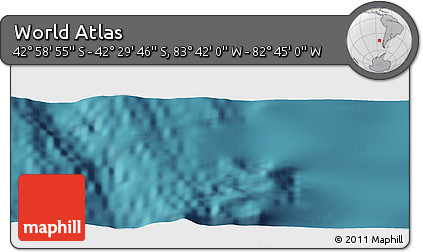 Satellite Panoramic Map of the Area around 42° 44' 20" S, 83° 13' 29" W