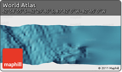 Satellite Panoramic Map of the Area around 42° 44' 20" S, 83° 13' 29" W