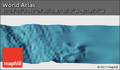 Satellite Panoramic Map of the Area around 42° 44' 20" S, 83° 13' 29" W