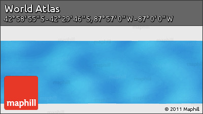 Physical Panoramic Map of the Area around 42° 44' 20" S, 87° 28' 29" W