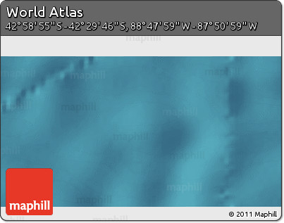 Satellite 3D Map of the Area around 42° 44' 20" S, 88° 19' 29" W